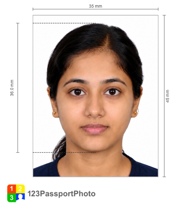 India Passport 3.5 x 4.5 cm (630*810 Pixels) photo